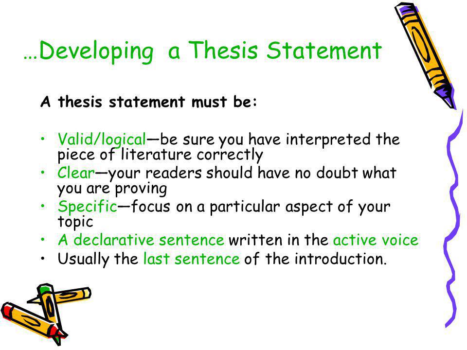 How to check your thesis statement?